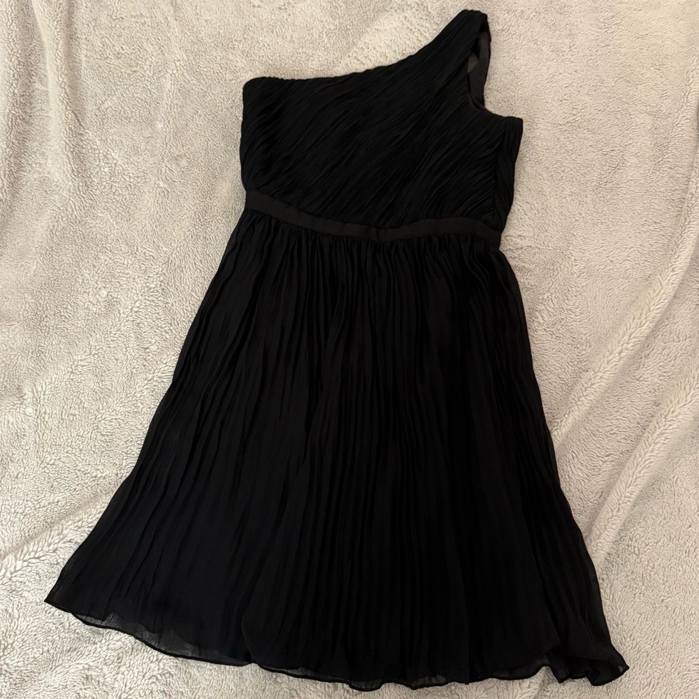 Club Monaco Pleated One Shoulder Dress